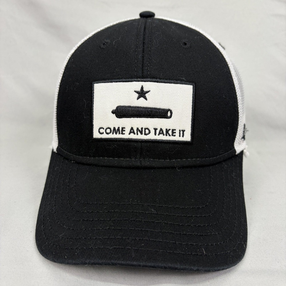 Epik Trucker Hat Come and Take It Mens OSFA Black White Cannon Snapback